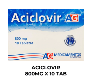 Aciclovir 800mg x 10 tab