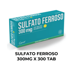Sulfato Ferroso 300mg x 300 tab